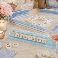 En gros, Rangements et pousseurs de Mahjong magnétiques en acrylique de luxe moderne, avec bord ondulé, style perle, ensemble américain, résistants à l'eau et écologiques