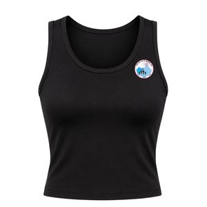 <b>Black</b> Women's Athletic Tank Top with Jack & Jill Crest Logo Embroidery Sleeveless Crew Neck Training and Workout Shirt Sports - Product Image 1