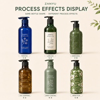 Bouteille cylindrique en PET de 300 ml, 750 ml, 800 ml avec pompe, pour shampoing, gel douche, produits de toilettage pour animaux, couleur personnalisée, estampage doré, étiquetage en gros, OEM Premium