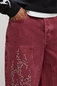 Custom Plain Fashion Denim <b>Jeans</b> Classic baggy Stonewashed Premium quality 100% Cotton Hip Hop Relaxed Fit men's pant - Product Image 6