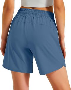 Shorts Deportivos Cortos de 5 Pulgadas para Mujer, Cómodos, Casuales, para Gimnasio, Activos, de Poliéster, Ligeros, para Entrenamiento - Product Image 2