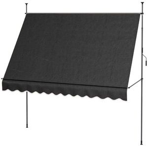 Tenda da Sole Estensibile in Lega di Alluminio per Balcone/Patio con Tettoia per Protezione dalla Pioggia - Funzionamento Manuale, Finitura Rivestita - Product Image 5