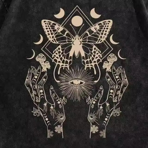เสื้อยืดโอเวอร์ไซส์พิมพ์ลายแฟชั่นวินเทจคุณภาพสูงสำหรับผู้หญิง เนื้อผ้าเจอร์ซีย์ ระบายอากาศได้ดี ใส่ได้ทุกฤดู - Product Image 6