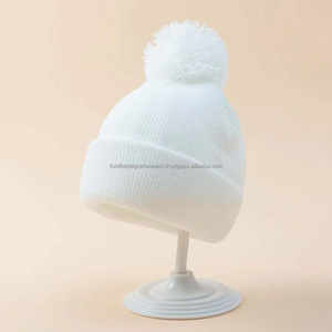 Unisex Acrylic Beanie <b>Hat</b> <b>Pom</b> <b>Pom</b> 3D Embroidery Rhinestone Letter Character Patterns Winter Outdoor Casual 56-58CM OEM Service - Product Image 6