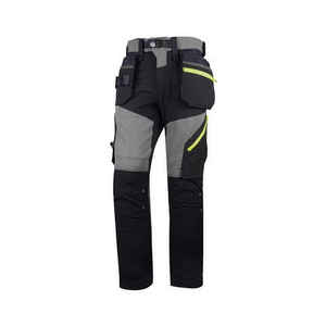 Pantalones de Trabajo para Hombre, Negros y Grises, de Poliéster, Alta Visibilidad, Reflectantes, Certificados CE, con Múltiples Bolsillos, Resistentes a la Abrasión, Uniformes - Product Image 4
