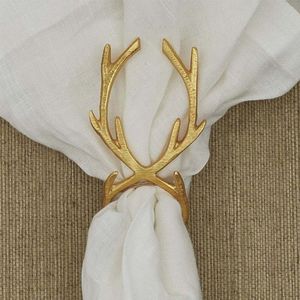 Anillos de Servilleta de Latón Hechos a Mano con Diseño de Reno, para Eventos, Bodas, Navidad, Modernos, Metálicos, Decorativos para la Mesa - Product Image 4