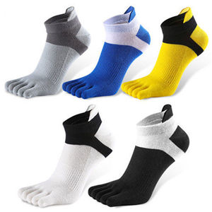 Men's 5 Toe Ankle <b>Socks</b> Breathable Knitted Sport <b>Socks</b> Summer Cotton Spandex Thin Solid Color <b>Running</b> <b>Socks</b> - Product Image 1