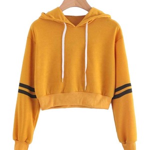 Hoodie court surdimensionné à capuche pour femme, de haute qualité, avec design personnalisable, respirant, style streetwear - Product Image 1