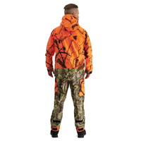 Combinaison de chasse robuste, respirante et imperméable, imprimée motif arbre orange, pour la chasse au cerf (veste et pantalon)