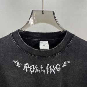 Y2K Acid <b>Wash</b> Streetwear Oversized T-Shirts Custom Print Logo Loose Fit Drop Shoulder Tee Short Sleeves Vintage Stylish T-Shirt - Product Image 3
