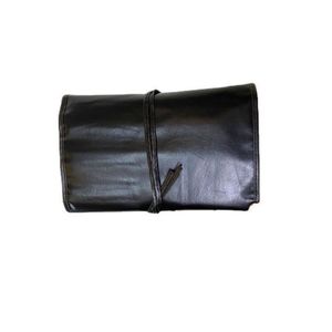 Borsa Professionale Multi-Scomparto per Pennelli da Trucco in Pelle Nera Pieghevole per Viaggi e Custodie Cosmetiche per Artisti - Product Image 2