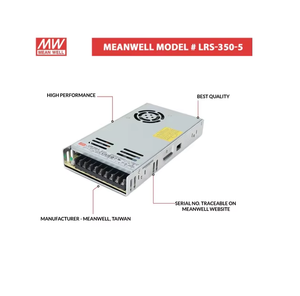 แหล่งจ่ายไฟ SMPS 300W 5V 60A MeanWell LRS 350 5 แบบกล่องโลหะ สำหรับงานอุตสาหกรรม LED CNC และโครงการระบบอัตโนมัติ - Product Image 2
