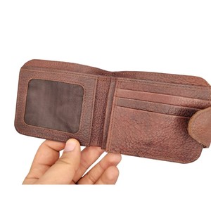 Portefeuilles en cuir véritable pour hommes, minimalistes, avec logo personnalisé, RFID, plusieurs emplacements pour cartes, courts, fins, doublure douce, vente en gros, porte-cartes de qualité supérieure - Product Image 3