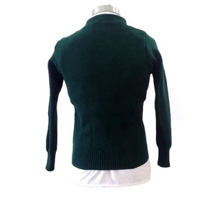 2026 Primary <b>School</b> Children's Unisex <b>Cardigan</b> Sweater Long Sleeve Dark <b>Green</b> V-Neck <b>School</b> Uniform - Product Image 2
