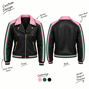 Veste universitaire en toile pour la sororité Kapa, OEM ODM, avec fermeture boutonnée recouverte, coupe-vent, personnalisable, col montant - Product Image 5