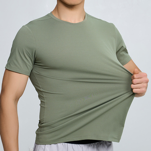 Nouveau T-shirt pour homme, best-seller, couleur unie, faible MOQ, respirant, manches courtes, coupe ample, décontracté, 100% polyester, dernier design - Product Image 2