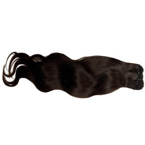 Clip-In Human Hair Extensions Indian Remy Hair Double Weft Full Ends Black <b>Body</b> <b>Wave</b> - Product Image 2