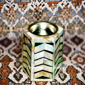 Customized Mother of Pearl Inlay Mabkhar Burner Religious Incense Burner for <b>Oud</b> and <b>Bakhoor</b> 7.5cm Size - Product Image 4