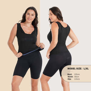 Conjunto de traje de sauna de neopreno Nesta Sports Plus Size para hombre, chaleco adelgazante, pantalones cortos de sudoración para mujer, faja moldeadora - Product Image 2