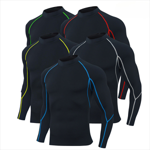 T-shirt de compression pour homme Streetwear Elite, couleur unie, extensible, respirant, pour la gym, l'entraînement et le sport - Product Image 1