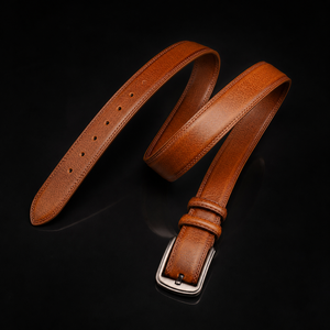 Ceinture en cuir de vachette personnalisée avec boucle ardillon imprimée par transfert thermique pour hommes et garçons, marron et noir, style affaires et décontracté, détection par aiguille OEM - Product Image 6
