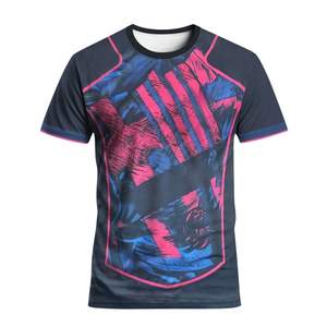 เสื้อฟุตบอลสั่งทำขายส่ง พิมพ์ลายซับลิเมชั่น ชื่อและหมายเลขทีม ระบายอากาศได้ดี ผ้าโพลีเอสเตอร์ 100% สำหรับฝึกซ้อม - Product Image 1