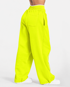 Conjunto Deportivo Personalizado para Mujer con Cremallera Completa, Pantalones Oversize con Ribete Blanco en Contraste, Cintura Elástica, Manga Larga, Conjunto de 2 Piezas - Product Image 6