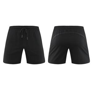 Shorts de sport décontractés pour hommes en coton, séchage rapide, 5 pouces, légers, couleur unie, style urbain, en toile noire, élastiques, pour la course à pied - Product Image 3