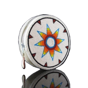 Porte-monnaie artisanal style classique tournesol perlé, broderie et impression typographique, doublure sur mesure – Usage quotidien, idéal pour offrir - Product Image 6