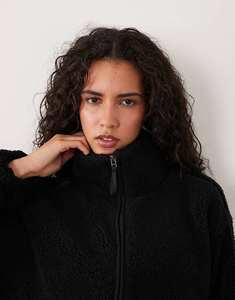 Women's Sherpa Jacket Winter Warm Fleece Oversized Casual Full Zipper Stand Collar Jacket <b>Custom</b> OEM Wholesale Fashion Outerwear - Product Image 4