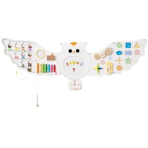 Pannello Attività Montessori 11 in 1 a Tema Gufo, Tavola Sensoriale STEM, Lavagna Magnetica per Bambini dai 3 Anni in Su, Kit Educativi - Product Image 2