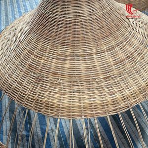 Handmade Huge Rattan Bell Shape <b>Lamp</b> Cover Rustic Woven Light Shade Eco Friendly Handicraft Ceiling <b>Floor</b> Application - Product Image 4