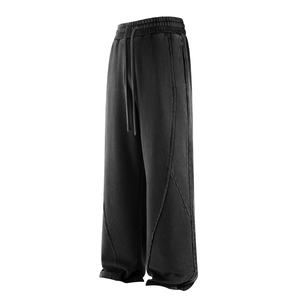 Sweatpants personnalisés en gros pour les marques de mode américaines, sweatpants vintage en molleton pour hommes, coupe décontractée, tailles S, M, L, XL. - Product Image 1