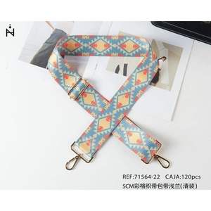 Cinghia in Tessuto ASA Blu Chiaro a Griglia Colorata da 5CM per la Realizzazione di Borse da Viaggio: Design Unico e Elegante - Product Image 1