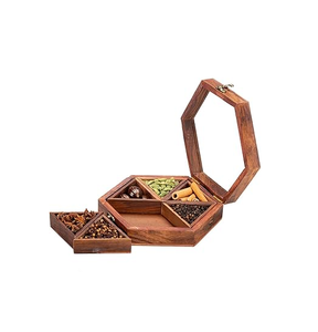 Excellent Quality Wood Spice <b>Box</b> With Acrylic Lid Wooden Kitchen Spice Storage <b>Box</b> Modern Design - Product Image 2