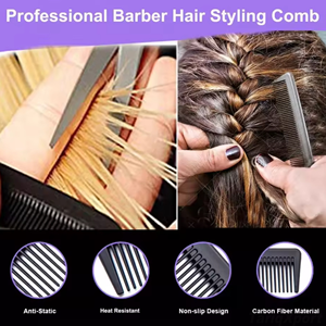 Peine Antiestático Ecológico para Cabello Liso, Peine de Doble Cara para Estilizar, Uso Profesional en Salón y en Casa para Peluqueros - Product Image 5