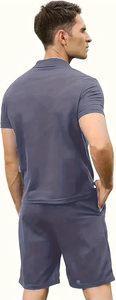 Conjunto Deportivo Informal de Verano de 2 Piezas, Talla Grande, Unisex, Transpirable, de Secado Rápido, 100% Algodón, Camiseta de Manga Corta para Hombre - Product Image 2