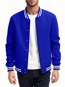 Chaqueta Varsity Unisex de Corte Holgado, Prenda Exterior Informal con Cierre de Botones a Presión, Cuello Acanalado, Estilo Cómodo para el Día a Día - Product Image 1