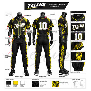 Uniforme de Béisbol de Alta Calidad para Equipos, al por Mayor, Personalizable con Logotipo, 100% Poliéster, Secado Rápido y Transpirable - Product Image 6