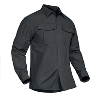 Chemises de travail pour hommes à séchage rapide, manches longues, tactiques, pour la randonnée, avec poches, tissu personnalisé, chemises décontractées