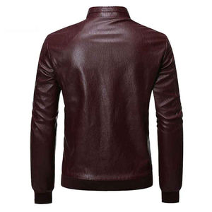 Chaquetas de Cuero para Hombre, Sólidas, Personalizadas, al por Mayor, OEM, Premium, Cálidas, Aisladas, Resistentes al Viento, Impermeables, para Otoño e Invierno, Estilo Urbano - Product Image 4