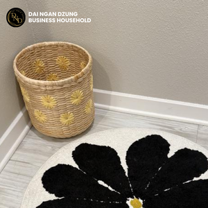 Handmade Natural Seagrass Eco-Friendly Storage <b>Basket</b> for Kitchen & Bathroom <b>Foldable</b> Vintage Organizer - Product Image 3