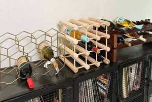 Porte-vin mural en bois avec porte-verres, étagère de rangement pour 3 bouteilles - Product Image 5