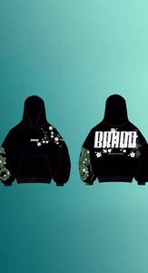Men's Oversized <b>Vintage</b> Zip-Up Hoodie Heavyweight Cotton Solid Beaded Jersey Streetwear <b>Sweatshirt</b> for Winter - Product Image 5