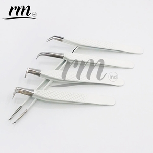 RMI Professional 90 Degree <b>Boot</b> Diamond Grip Eyelash Extension Tweezers Sustainable Steal Private Label Card <b>Box</b> Packing - Product Image 5