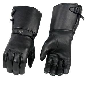 Guantes de Invierno de Cuero Negro Premium para Hombre, Impermeables, Resistentes al Viento, Térmicos, para Motociclismo, con Correa de Muñeca Ajustable - Product Image 6