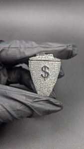 Luxury Moissanite Letter G <b>Ring</b> Iced Out <b>Initial</b> <b>Ring</b> Square Statement <b>Ring</b> Silver Tone Hip Hop Style Jewelry Gift - Product Image 3