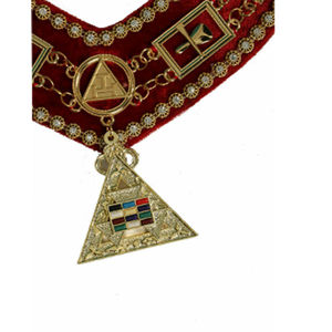 Collier de Collège de Maçons de l'Arche Royale PHP en métal avec broderie de bijoux offerte, Colliers de Régalia Maçonniques - Product Image 2