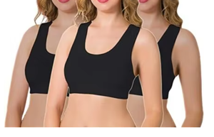 Soutien-gorge de sport pour femme à maintien moyen, marron uni, col rond, débardeur respirant à séchage rapide pour la gym et le yoga - Product Image 2
