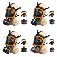 Masque de sécurité intégral tactique anti-gaz toxique et nucléaire type MF14 Nbc pour ammoniac, avec filtre, tuyau de 50 m, pochette et sac de transport